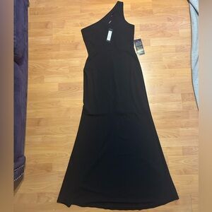 bebe NWT Black One-Shoulder Gown Dress